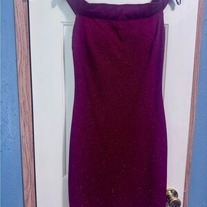 My Michelle off shoulder Sparkling Red Dress